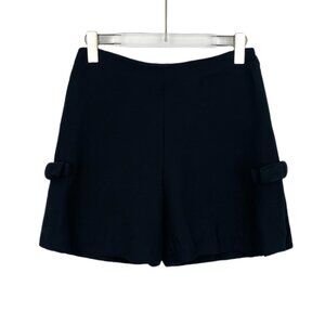 Fendi Black Bow Wool Casual Shorts